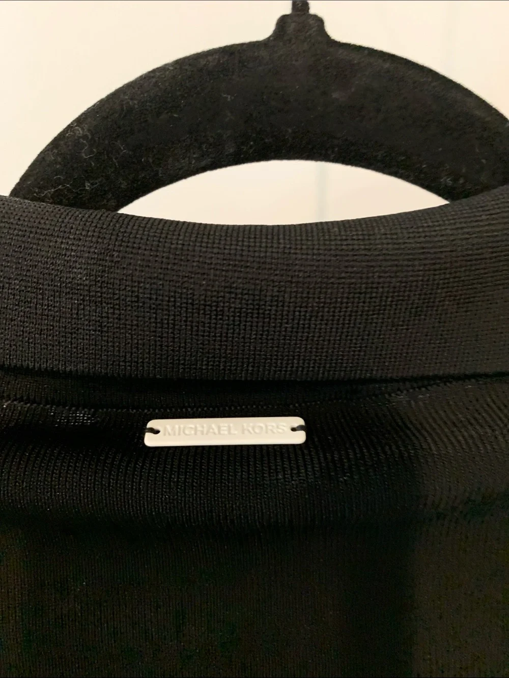 Michael Kors Black Long-Sleeve Polo Knit Dress with Side Tape Dillards($255) L